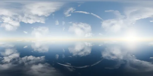 Cloudy Sky Bright Horizon HDRi