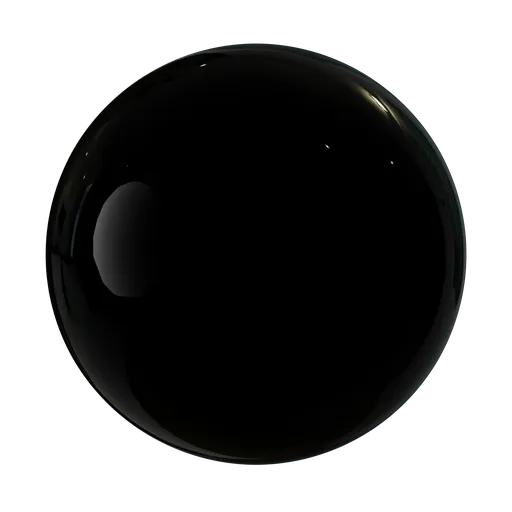 Black glossy glass