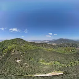 Green tree mountain cloud bluesky