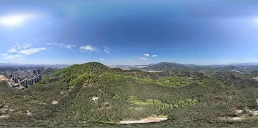 Green tree mountain cloud bluesky