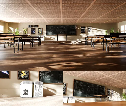 Realistic Classroom Interior