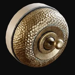 Antique Brass Light Switch Hammered