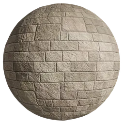 4K PBR Varied Irregular Sized Brick Texture for Blender 3D, ideal for realistic wall and castle models.