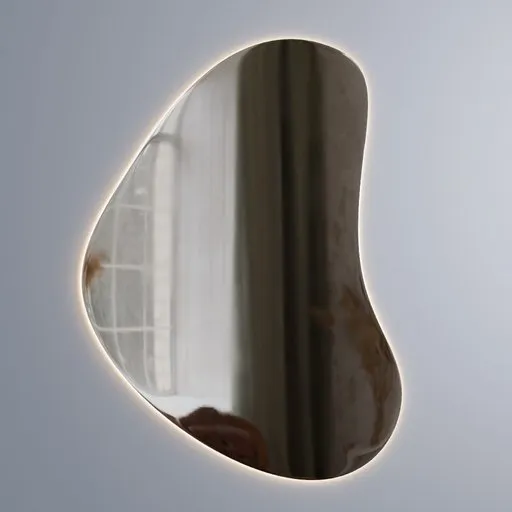 3D-rendered elegant wall mirror with realistic reflections, designed in Blender for optimized utility.