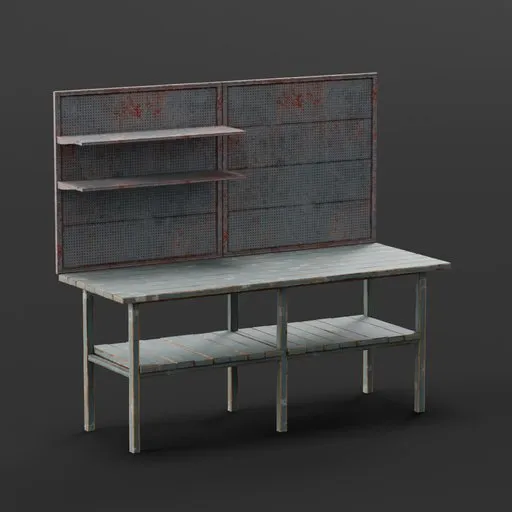 Workshop table with tool boards