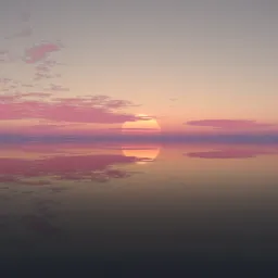 Pink Sunset over Ocean