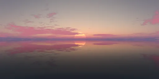 Pink Sunset over Ocean