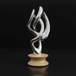 Abstract sculpture on socket base