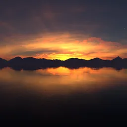 Colorful Twilight Sunset Landscape