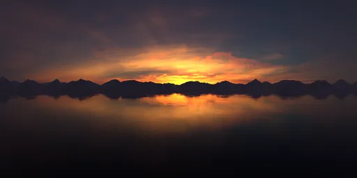 Colorful Twilight Sunset Landscape