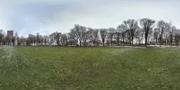 360-degree HDR panorama showcasing wintery Grant Park scene for realistic lighting in 3D renders.