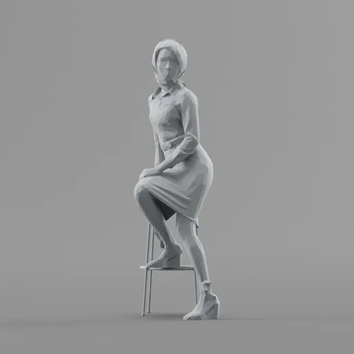 Lowpoly Female Sitting