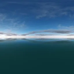 Sunny Cloudy Sky over Water