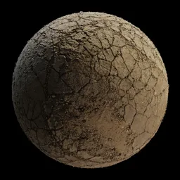 PBR Damaged Asphalt Road Photogrammetry 8K