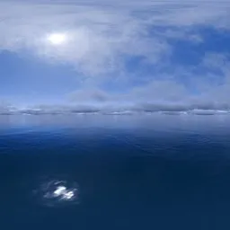 Overhead Sun Sea Clouds