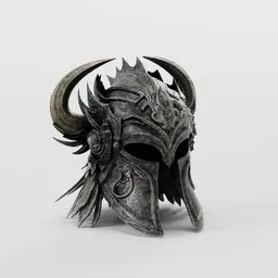 Metal Helmet Fantasy Horns