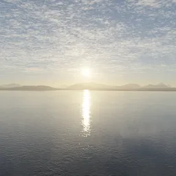 Aerial Lake and Mountains Sunset