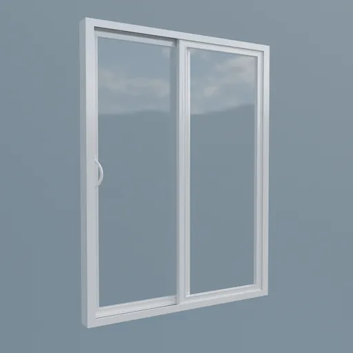 White sliding double door