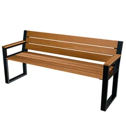 Silla de hierro de tres plazas