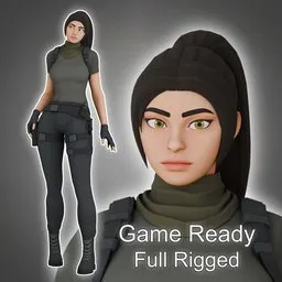 Stylized Game Ready Character Diana