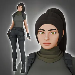 Stylized Game Ready Character Diana