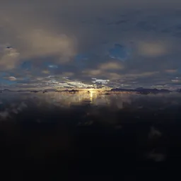 Aerial Landscape Dramatic Sunset Sky 14k