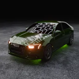 Hyperrealistic car Studio Car Showroom