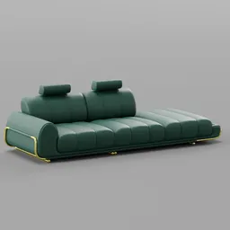 Luxury Leather modular ottoman sofa