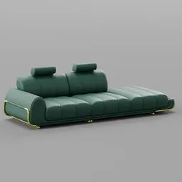 Luxury Leather modular ottoman sofa