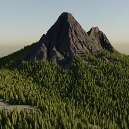 Mountain Peak with Alpha Trees