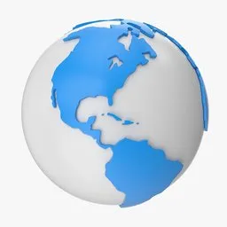 World Map Sphere