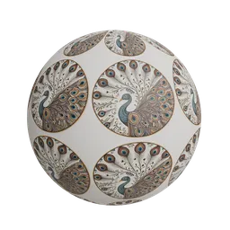 Mandala-style peacock wallaper