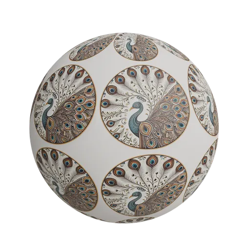 Mandala-style peacock wallaper