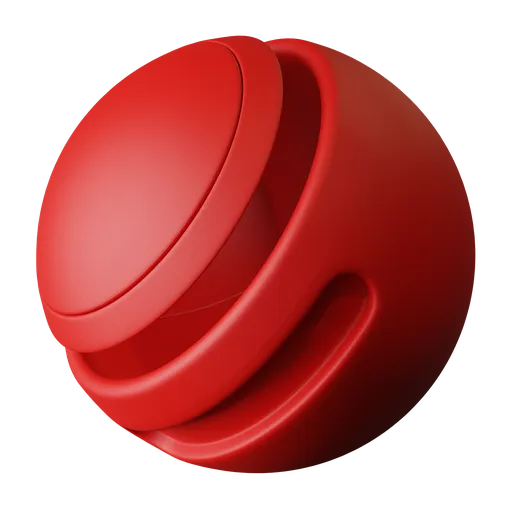 Procedural pearl red painted plastic