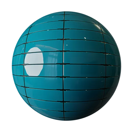 Cyan metal panel