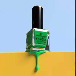 Animated nail paint drop