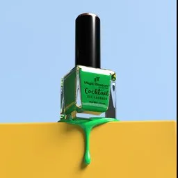 Animated nail paint drop