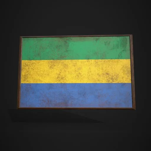 Gabon Flag Picture Frame