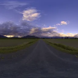 Dramatic Sunset Sky at Farmfields