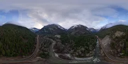 Mountain Valley Landscape Cloudy