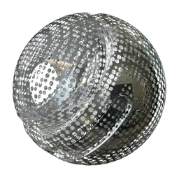 High-quality PBR texture of a car paint surface with mesh grid holes, ideal for Blender 3D and other modeling apps.