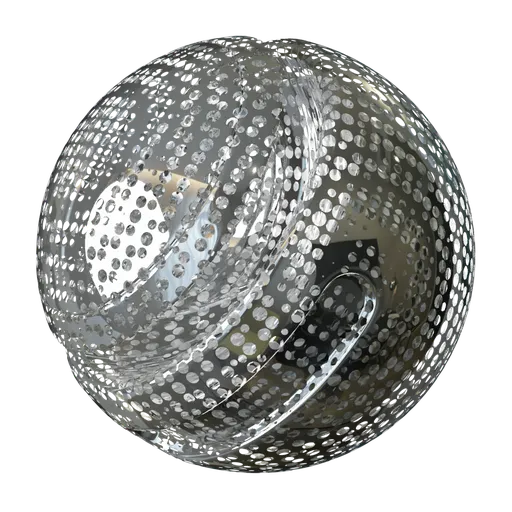 High-quality PBR texture of a car paint surface with mesh grid holes, ideal for Blender 3D and other modeling apps.