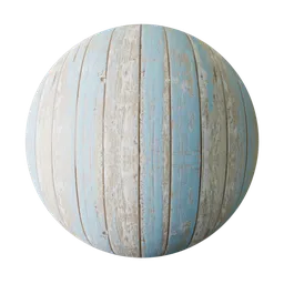 Faded Blue Painted Wood Planks