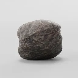 Low-poly Blender 3D rock model with PBR texture, ideal for landscape rendering.