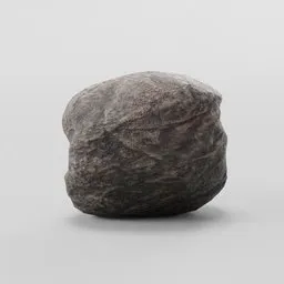 "Rough Rock 7: Low-poly, PBR-textured 3D model of a rock for Blender 3D. Inspired by Vija Celmins' artwork, this realistic render features a rough texture and captures the essence of nature. Perfect for creating environment elements in your projects."