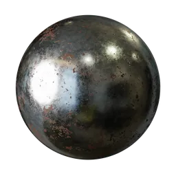 Steel with procedural rust spots