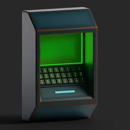 Green Stylized Sci-Fi Access Panel