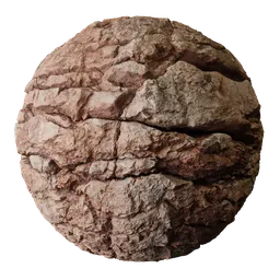 Blocky Layered Red Cliff Rock