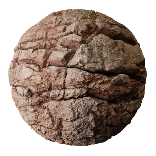 Blocky Layered Red Cliff Rock
