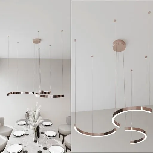 Celling modern Half Ring ed Lamp